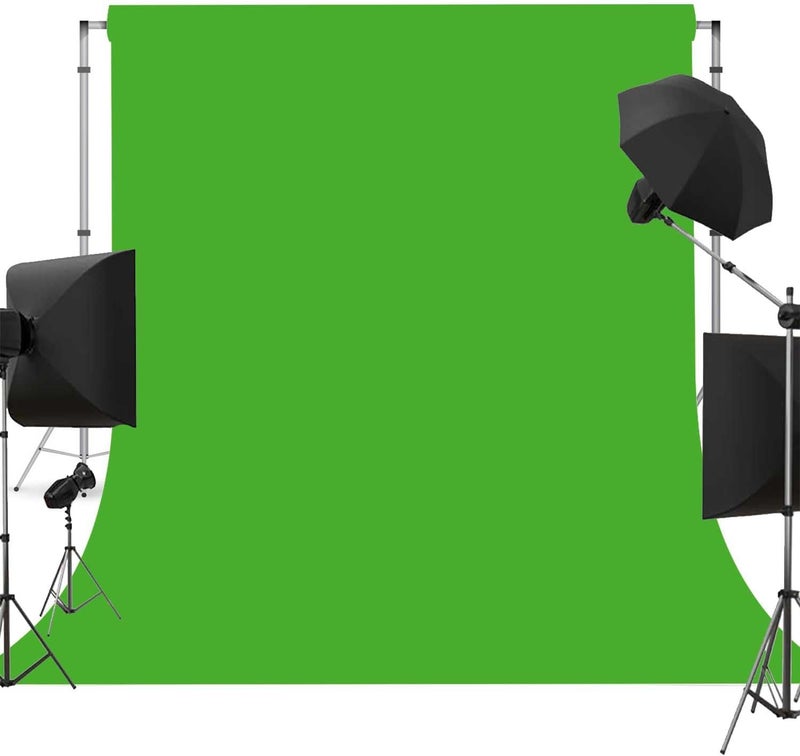 TYTYUU Green Screen Photo Backdrop for Photoshoot Green Background for Photography Photo Backdrop Curtain for Party 8 x 10 FT - Image 1