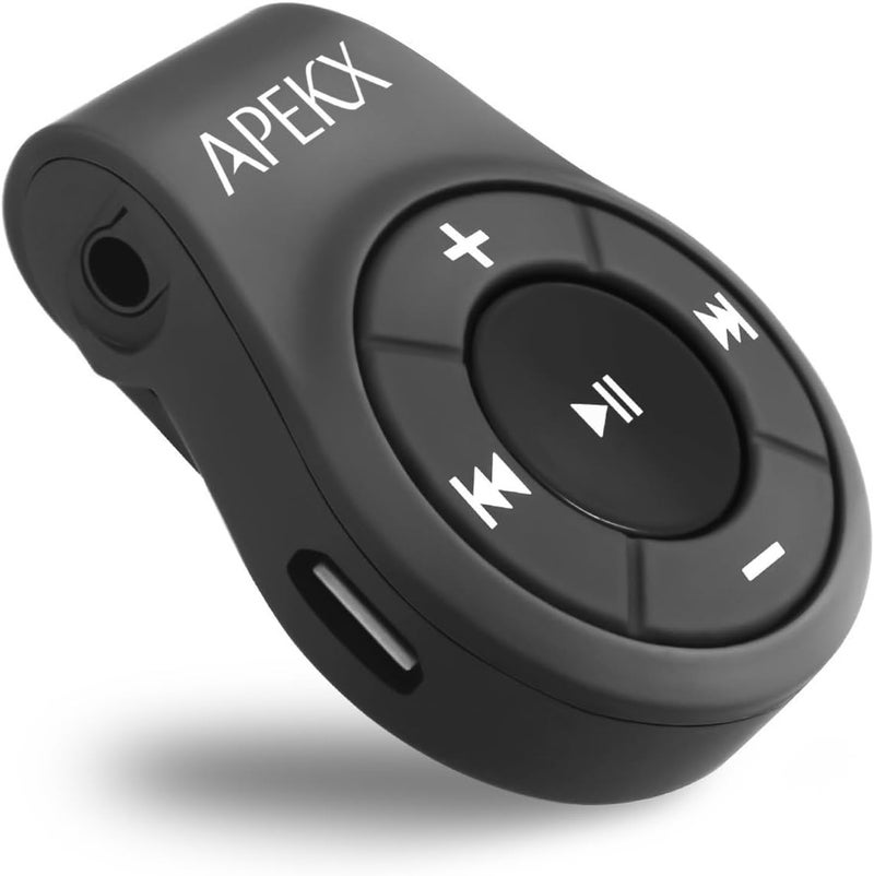 APEKX Clip Bluetooth Audio Adapter for Headphones, Headset, Speaker, Wireless Receiver with MIC for Hands-Released Call and Music - Image 1
