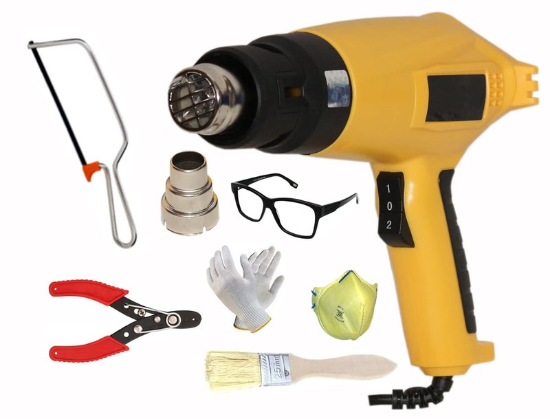Digital Craft Professional Industrial Shrink Wrap Blower Heater Electric Hot Air Gun Kit Hot Air Gun 2000WHack SawWire Stripper - Image 1