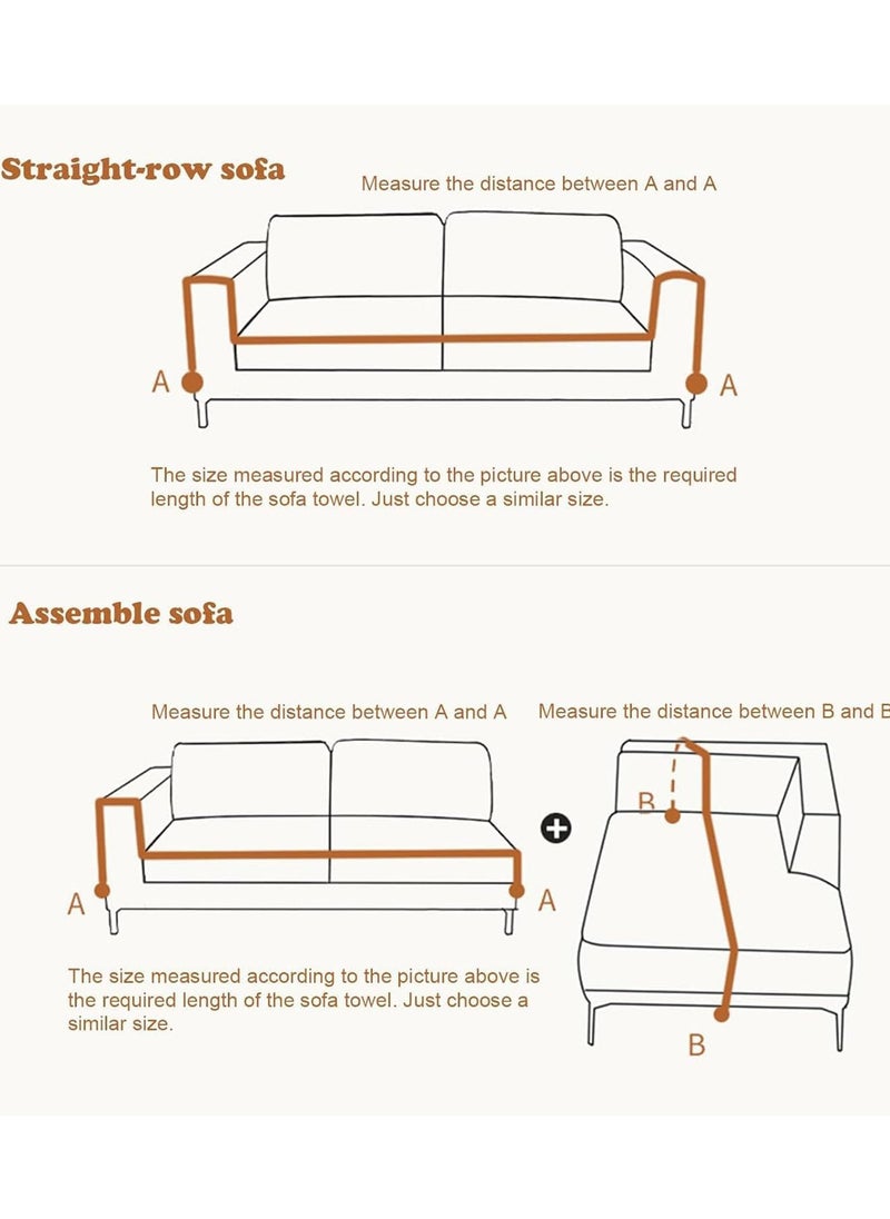 Alruht - Double Sided Chenille Sofa Cover, Stylish Sofa Cover, Chenille Furniture Sofa Cover Towel,  Four Seasons Chenille Sofa Cover Available Both Sides, 180*130cm for Single Sofa - Image 1