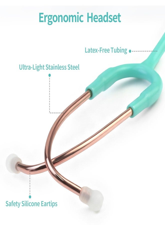 SCIAN Dual Head Stethoscope with Ear Tips, Professional Stethoscopes for Doctors, Nurses, Medical Nursing Students, Clinical Student Use, Classic Stainless Steel Stethoscope Kit, Green Tube - Image 4