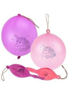 ArtCreativity Unicorn Punch Balls Set Of 12 Durable Balloons With Rubber Bands Attached Great Unicorn Party Favors And Decorations Goodie Bag Fillers For Kids In Assorted Fun Colors  - Image 2