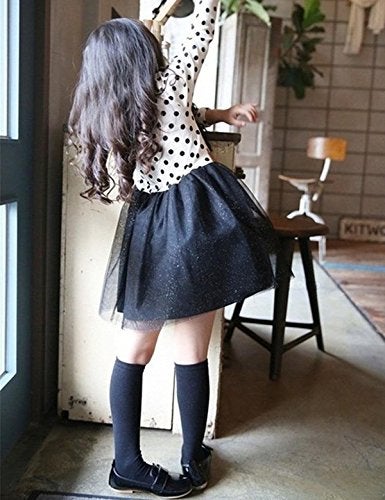 NNJXD Toddler Girl Polka Dotted Multilayer Ruffled Long Sleeve Tutu Party Dresses (3-4 Years, White) - Image 4