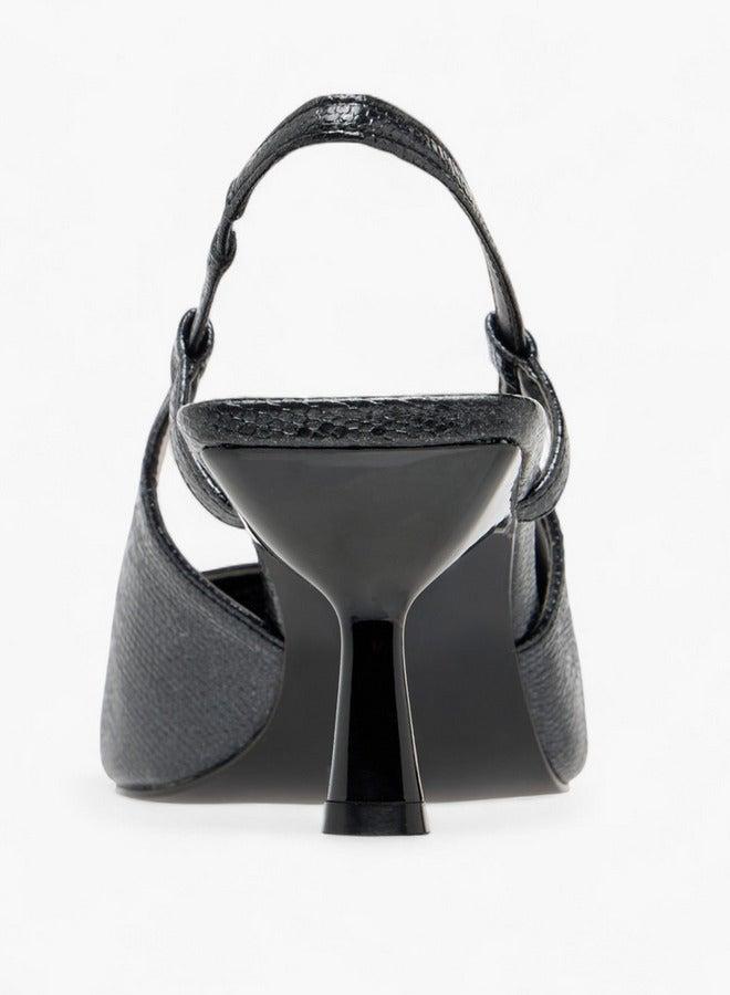 سيليست حذاء نسائي بكعب صغير مزين بالمعدن - Image 5