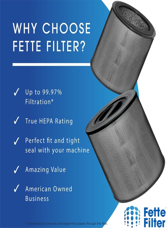 Fette Filter - KF170 Replacement Air Purifier H13 True Hepa Filter Compatible with Kenmore KF170 for 850e Series Air Purifier Model PM1005 with 3-STAGE FILTRATION - Pack of 2 - Image 5