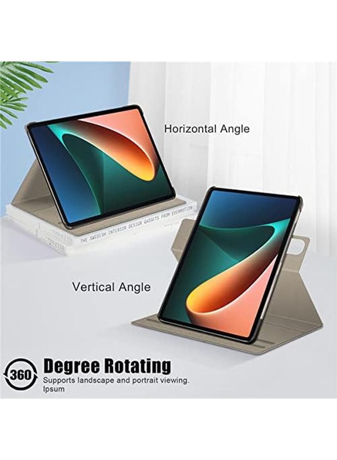 KASTWAVE Case For Xiaomi Mi Pad 5 Case For Mi Pad 5 Pro Case Elastic Strap Pen Holder Stand Auto Sleep And Wake Up Function Cover，Pu Leather Tablet Cases For Xiaomi Mi Pad 5 Pro Case Gray - Image 3