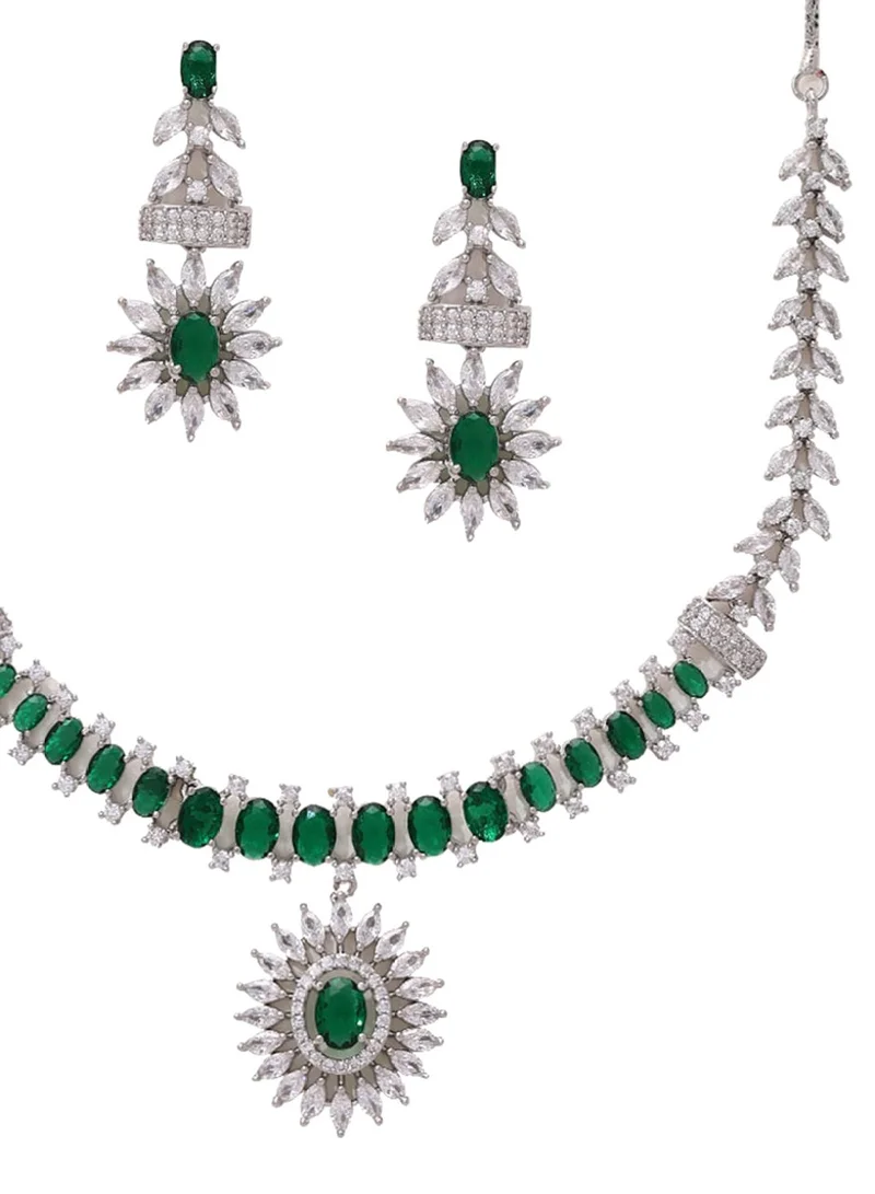 Priyaasi AD Stone-Studded Jewellery Set