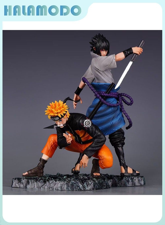 HALAMODO Naruto Shining Bond! 29cm Cool Combined Anime Figures of Naruto and Sasuke, Passionate Desktop Decoration - Image 2
