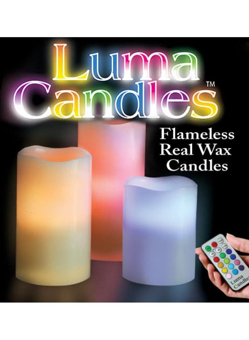 Luma candle without flame 12 changing colors with remote control - Image 1