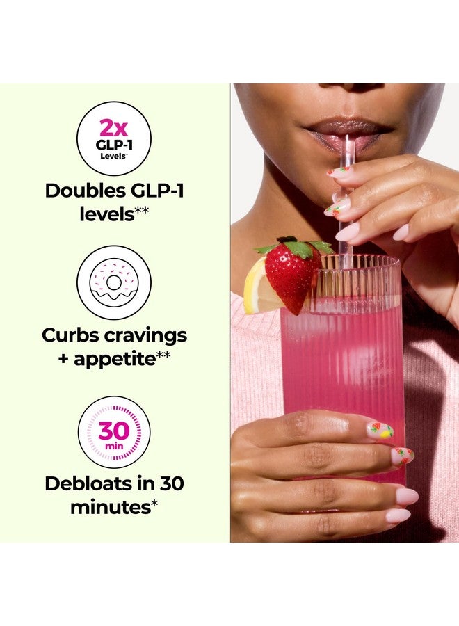 HUM Flatter Me Fiber GLP-1 Booster - Prebiotic Fiber & Enzyme Supplement for Weight Support, Reduce Bloating, Double GLP-1 Levels, Digestive & Gut Health for Women & Men (10-GLP-1/20-Fiber Servings) - Image 2