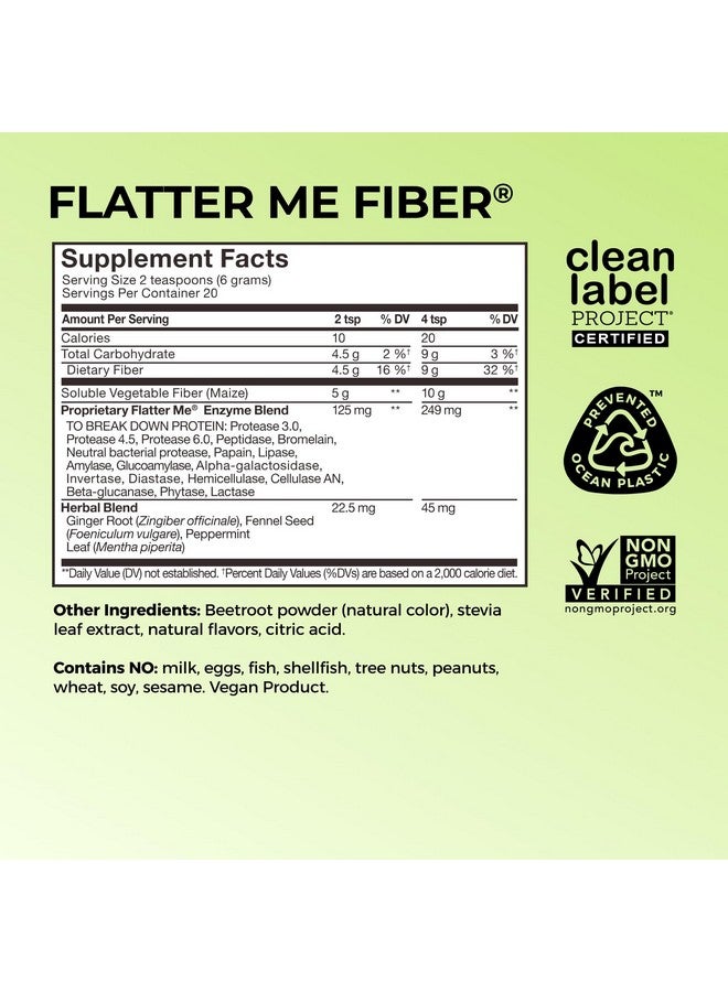 HUM Flatter Me Fiber GLP-1 Booster - Prebiotic Fiber & Enzyme Supplement for Weight Support, Reduce Bloating, Double GLP-1 Levels, Digestive & Gut Health for Women & Men (10-GLP-1/20-Fiber Servings) - Image 3