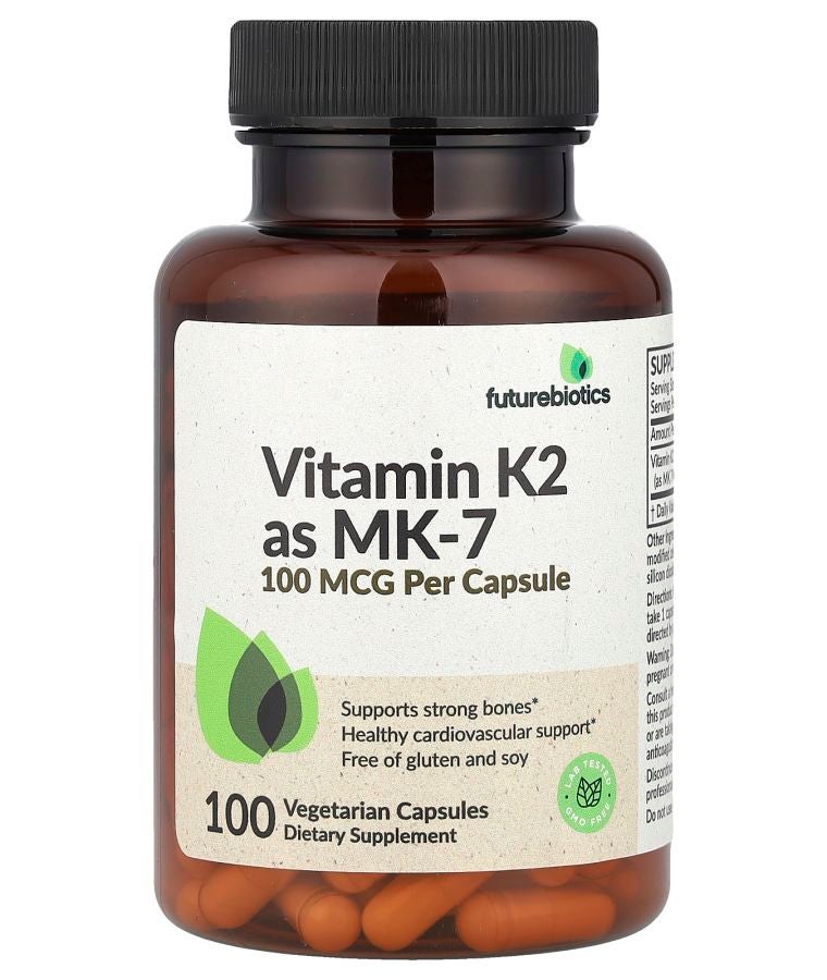 Futurebiotics Vitamin K2 as MK-7 100 mcg 100 Vegetarian Capsules