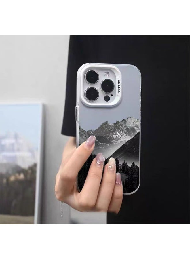 Forest & Distant Mountain iPhone 16 Pro Case – Nature Landscape Design, Shockproof, Anti-Scratch, Anti-Fingerprint TPU Cover - Image 2