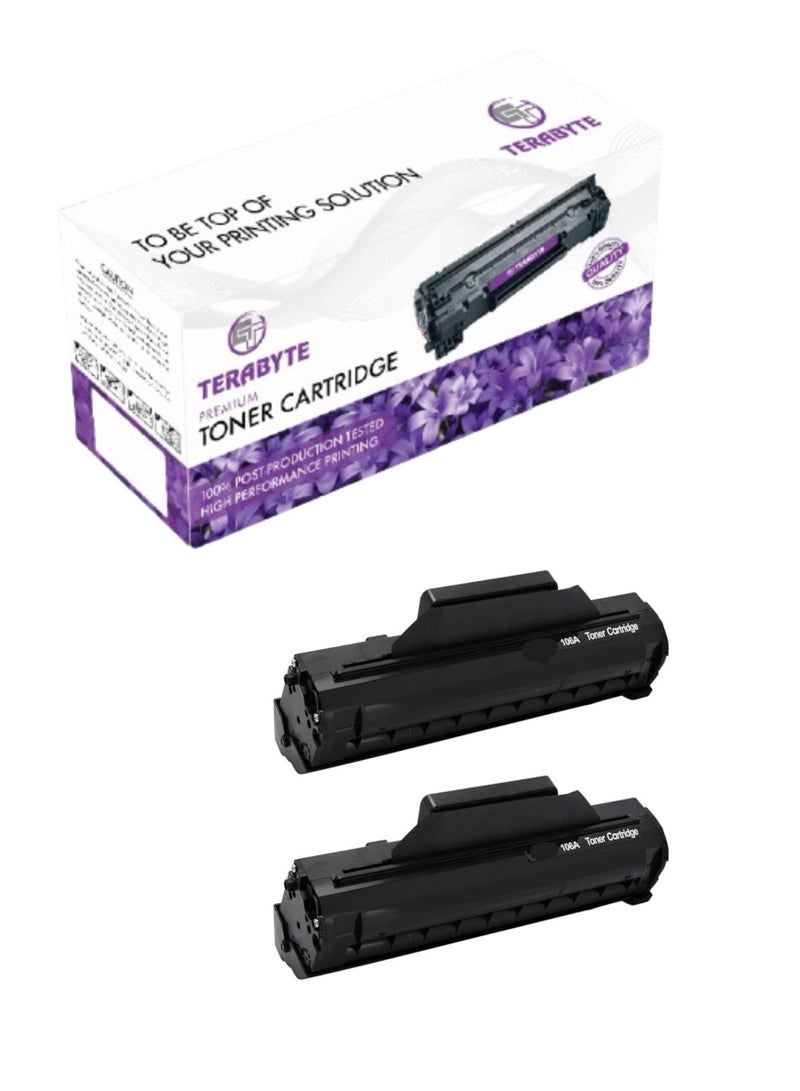 Terabyte خراطيش حبر متوافقة 106A لطابعة الليزر 107 MFP135 MFP137 1000 صفحة (عبوة من 2) - Image 1
