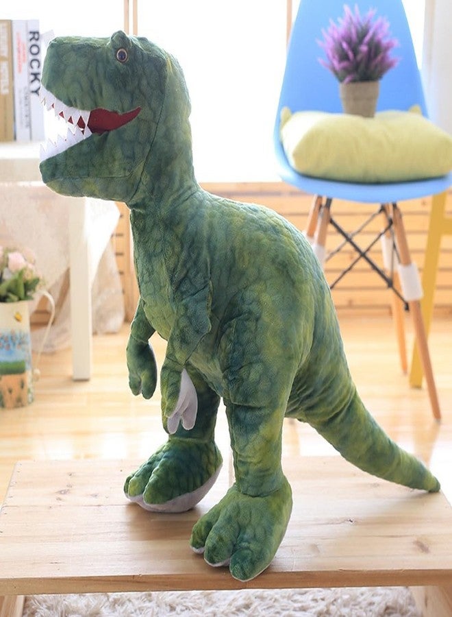 NatureMan Stuffed Dinosaur Plush Giant T-Rex Toy - 23.6inch Lifelike Stuffed Tyrannosaurus Animal for Boys,Simulation Dinosaur Plush Doll(Green) - Image 3