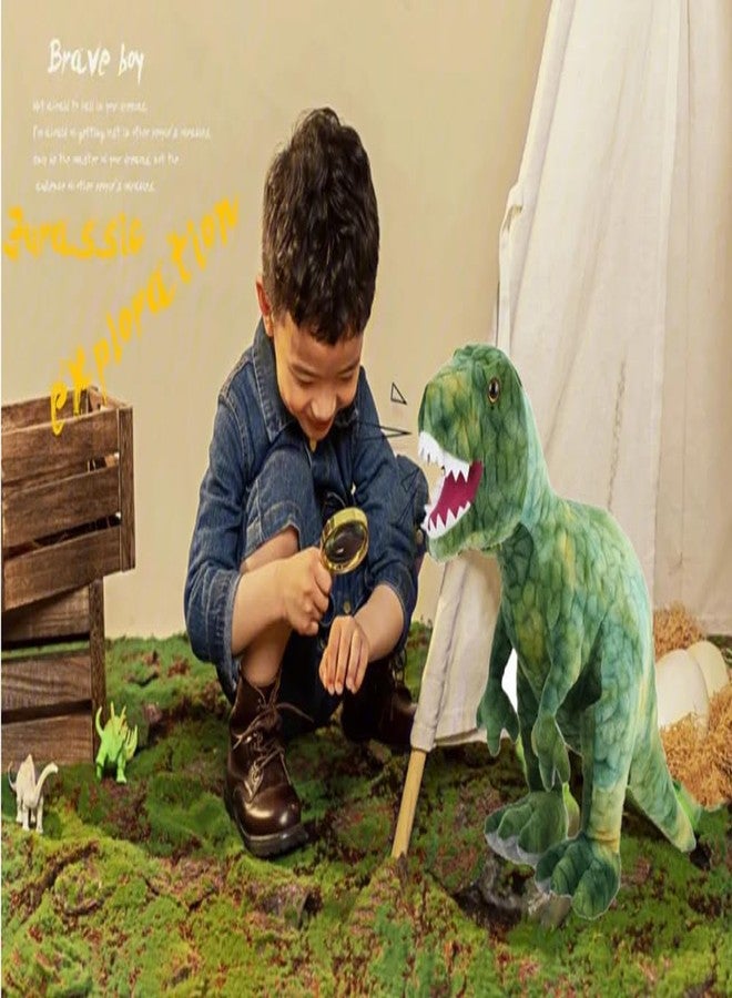 NatureMan Stuffed Dinosaur Plush Giant T-Rex Toy - 23.6inch Lifelike Stuffed Tyrannosaurus Animal for Boys,Simulation Dinosaur Plush Doll(Green) - Image 4