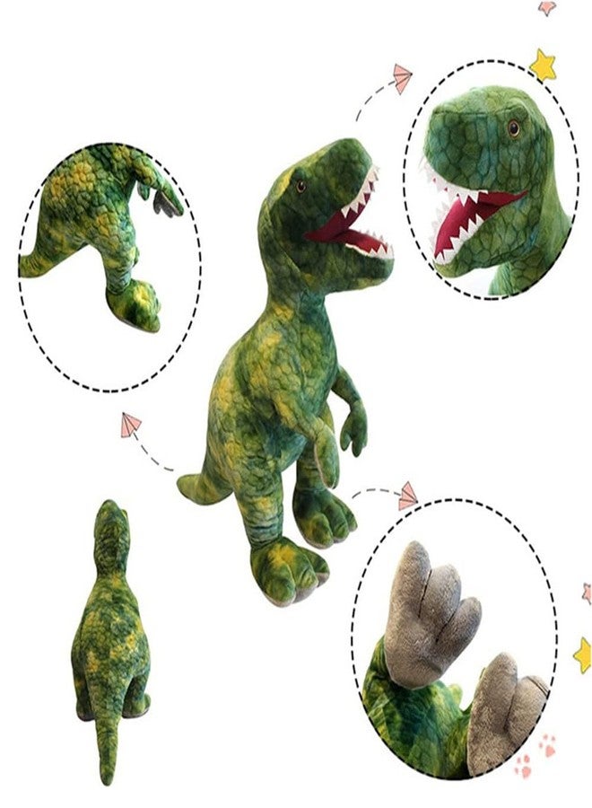 NatureMan Stuffed Dinosaur Plush Giant T-Rex Toy - 23.6inch Lifelike Stuffed Tyrannosaurus Animal for Boys,Simulation Dinosaur Plush Doll(Green) - Image 2