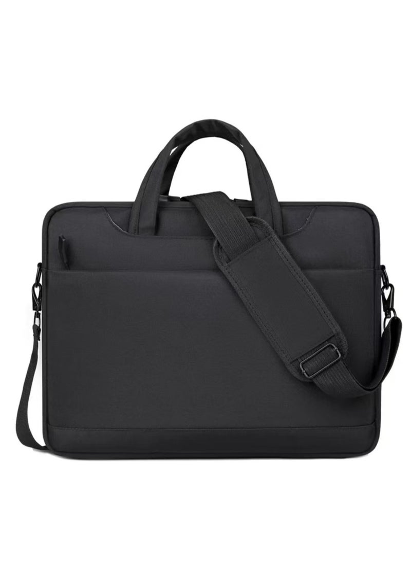 15.6 Inch Waterproof Nylon Laptop Briefcase Black - Image 1