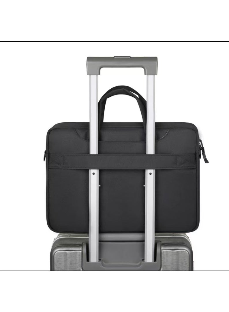 15.6 Inch Waterproof Nylon Laptop Briefcase Black - Image 2