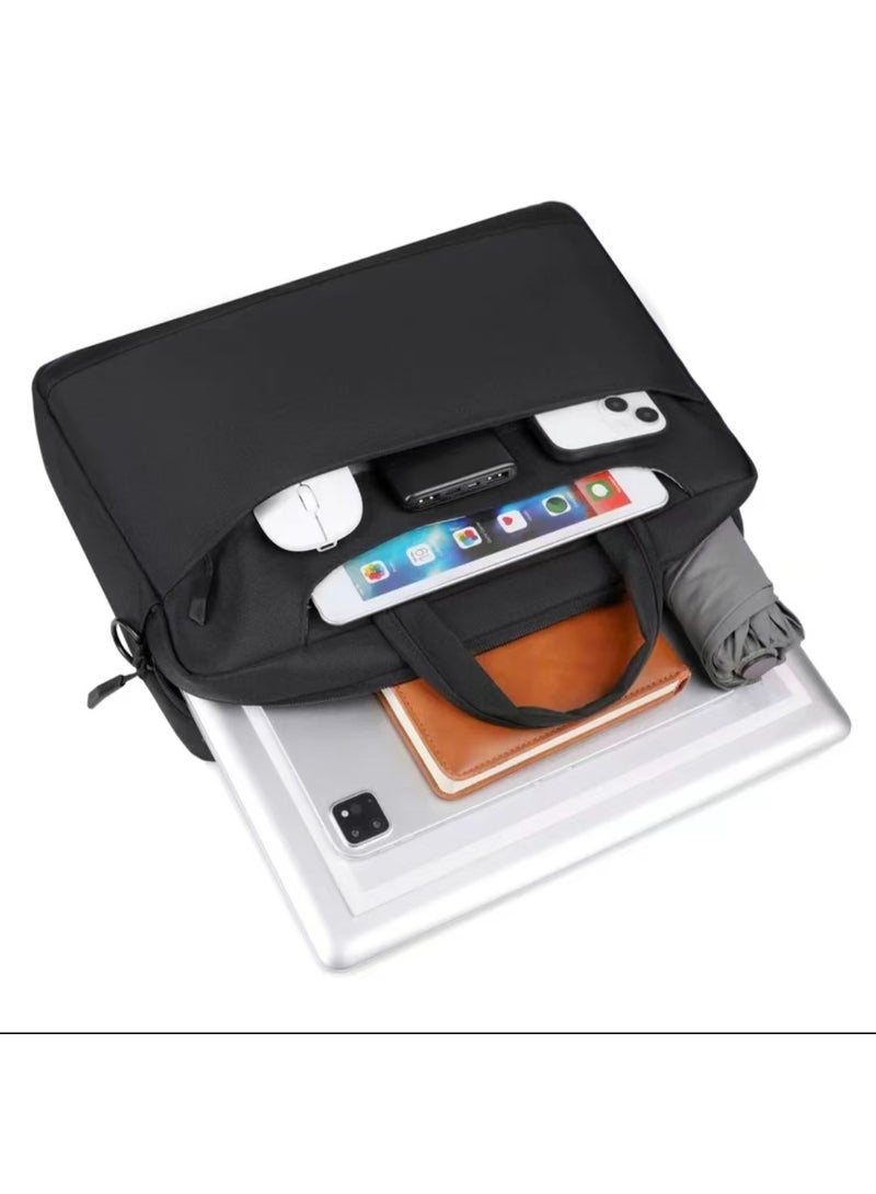 15.6 Inch Waterproof Nylon Laptop Briefcase Black - Image 4