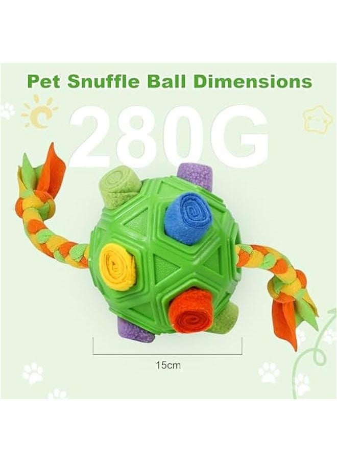 Dog Snuff Balls,Interactive Dog Toy,Encourage Foraging Skills with Bite Resistant Rope,Dog Treat Toy Snuffle Toy Puzzle Toy Dog Enrichment Toy Toys for Large Medium Small Dogs(Green)  - Image 2