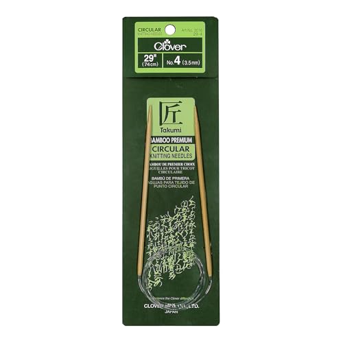 Clover Takumi Bamboo Circular 29-Inch Knitting Needles, Size 4 (3016/29-04) - Image 1