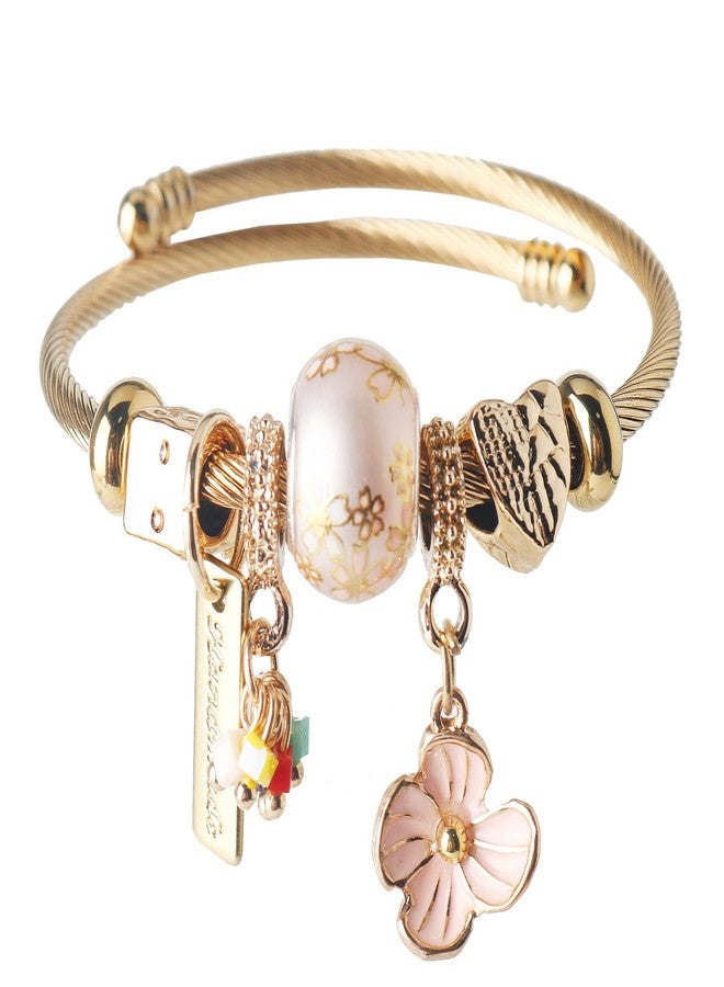 DS Charm Bracelets for girls,exquisite cute cartoon gold friendship bracelets Stainless Steel Bangle with birthday Gift box, Adjustable girls jewelry Suitable for holiday gifts, Adjustable, Stainless - Image 1