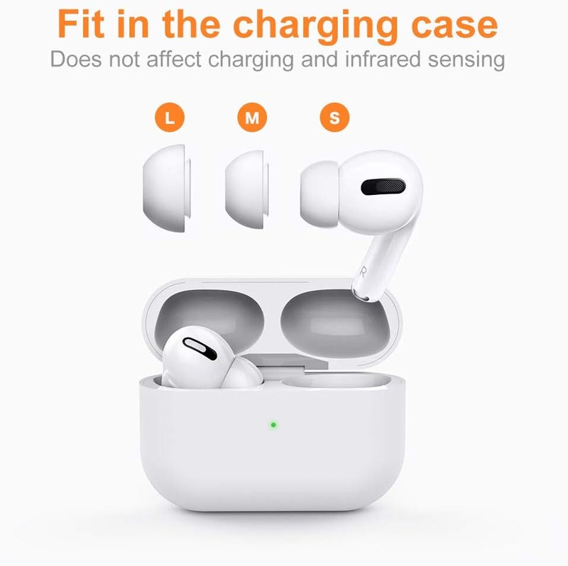 Link Dream 12 Pieces Replacement Ear Tips for AirPods Pro/AirPods Pro 2 Silicon Ear Buds Tips with Portable Storage Box (S/M/L) (6 Pairs) - Image 2
