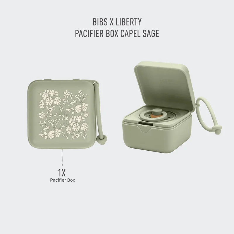BIBS BIBS x Liberty Pacifier Box in Capel Sage