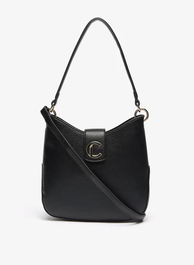 Le Confort Women's Textured Shoulder Bag with Double Straps and Zip Closure