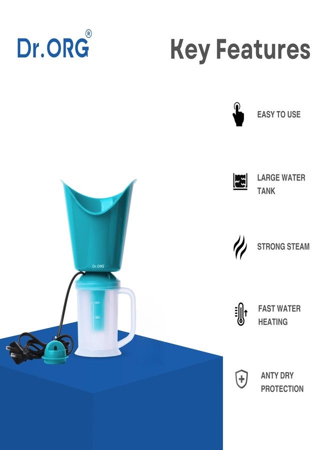 Dr. ORG DrORG steam Vaporizer GREEN 2 in 1 for cough n cold steam inhaler,Facial Steamer Professional Facial Steamer (120 W) - Image 2