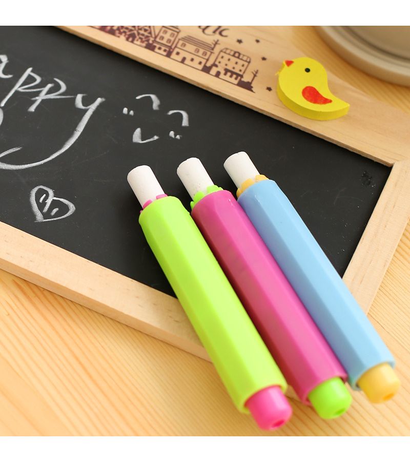 Random Color Teacher Chalk Holder Ultra Fine Round Head Dust Free - Image 3