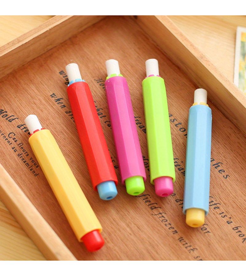 Random Color Teacher Chalk Holder Ultra Fine Round Head Dust Free - Image 4