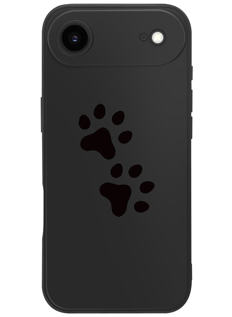 Theodor Protective Slim Fit Case Liquid Silicone Cover with Full Body Protection Anti-Scratch Shockproof Case For Apple iPhone 17 Air (Black) Paw - Image 1