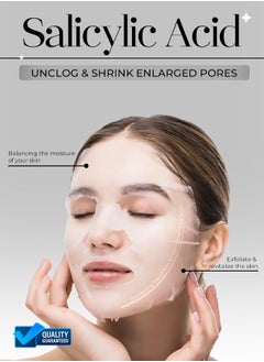 Muna Belleza 2% BHA Salicylic Acid Clarifying Mask Sheet - Shrinks Large Pores, Exfoliates & Reduces Blemishes, For All Skin Types, Korean Skincare, 25ml  - Image 2