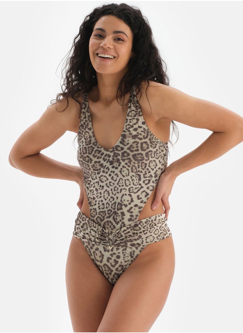 dagi - Cut Out Tie Detail Swimsuit - Image 1