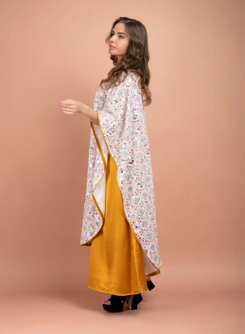 IKKXA Floral Design 2-piece Kuwaiti Jalabiya
