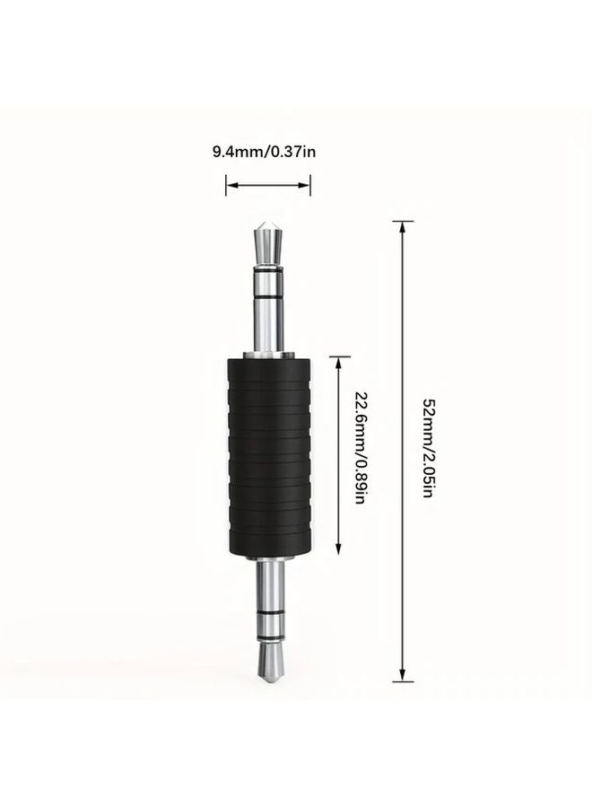 2pcs 3.5mm Female to Female and Male to Male Audio Stereo Adapter for Headphones Guitar MP3 PC - Image 3