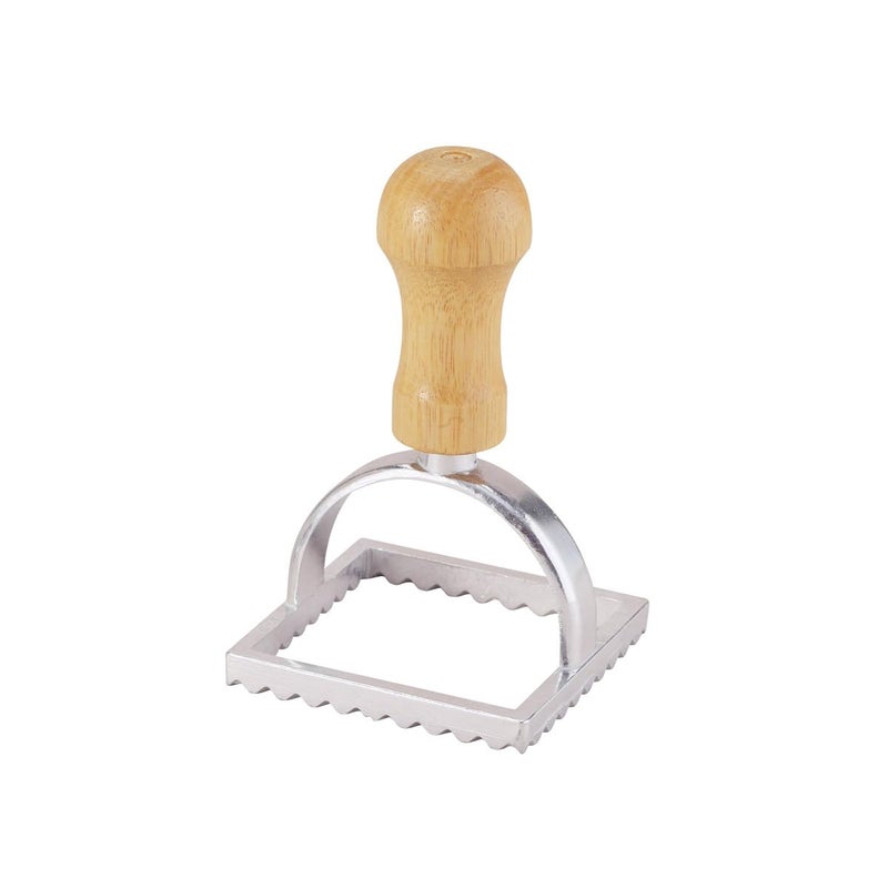 Fante's Fantes Ravioli Maker Stamp Set  Square Stamp With Wooden Handle And Fluted Edge  2.75-Inch  The Italian Market Original Since 1906 - Image 1