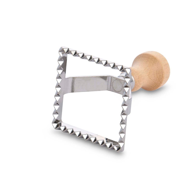 Fante's Fantes Ravioli Maker Stamp Set  Square Stamp With Wooden Handle And Fluted Edge  2.75-Inch  The Italian Market Original Since 1906 - Image 4