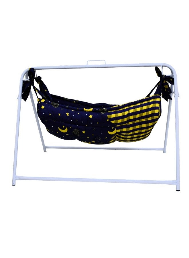 hatstar Baby Rocking Cradle for Newborns  Comfortable and Safe Star-Patterned Hammock with a Sturdy Metal Frame  - Image 1