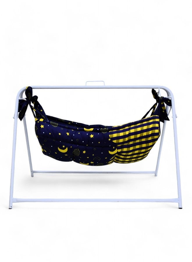 hatstar Baby Rocking Cradle for Newborns  Comfortable and Safe Star-Patterned Hammock with a Sturdy Metal Frame  - Image 2