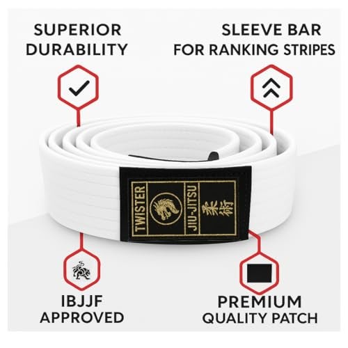 Twister JIU JITSU BELTS 1.5" WIDE PREMIMUM QUALITY (BLUE, A1) - Image 3