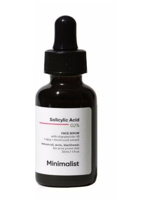 Minimalist 2% Salicylic Acid Serum For Reducing Oily Skin, Acne & Blackheads | Helps With Open Pores, Breakouts & Bumpy Texture