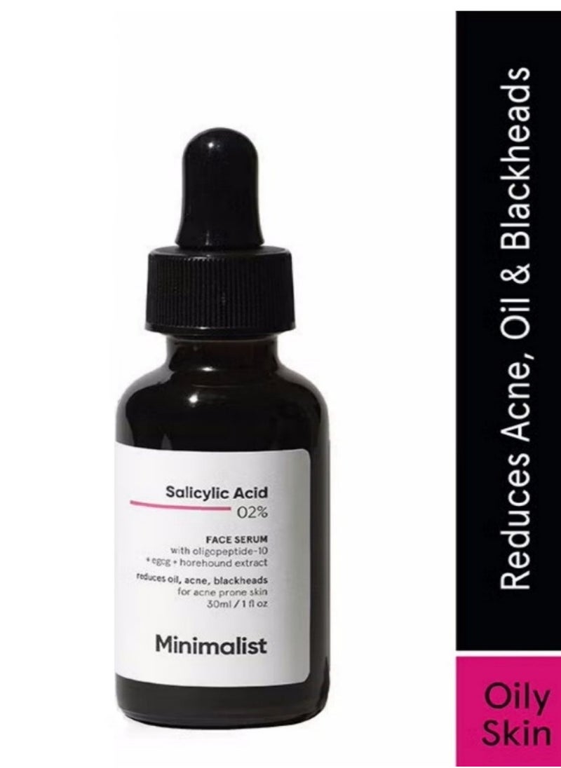MINIMALIST - Minimalist 2% Salicylic Acid Serum For Reducing Oily Skin, Acne & Blackheads | Helps With Open Pores, Breakouts & Bumpy Texture - Image 1