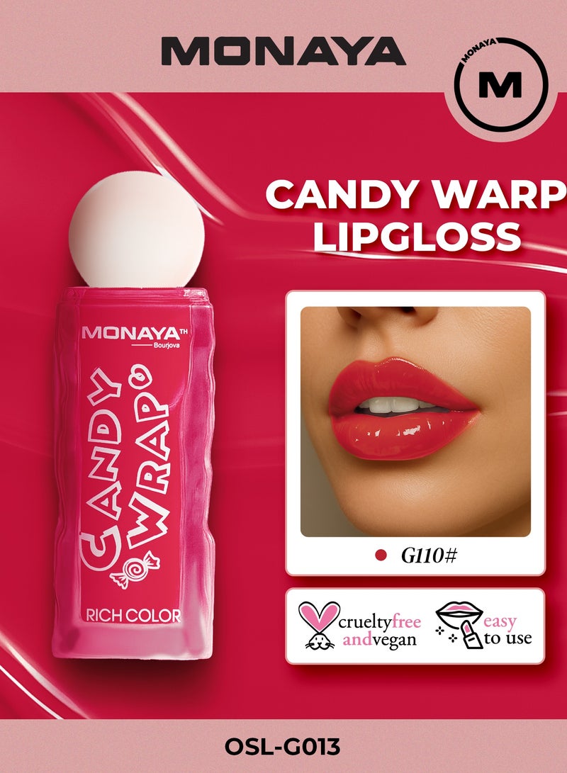 Monaya G013 Candy Wrap Rich Color Lip Gloss - Long-Lasting, Moisturizing, Non-Sticky, 4.5ml, High Shine, Perfect for All-Day Wear - Image 1