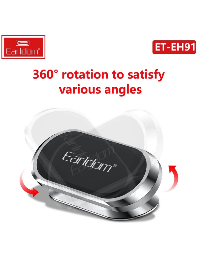 Earldom ET-EH91 360° Rotating Magnetic Universal Holder with Strong Grip and Wide Compatibility - Black - Image 3