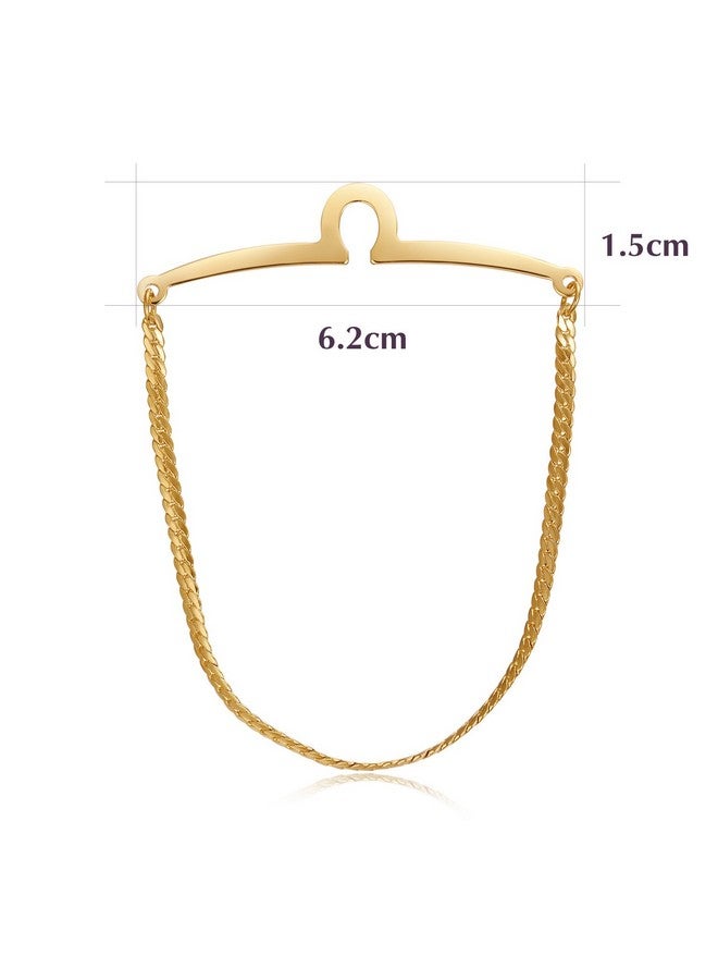 Yoursfs Gold Tie Chain For Men Gold Plated Single Loop Tie Barpinclasp Chain Mens - Image 2