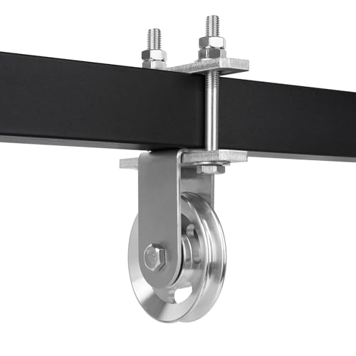 DIANGUOLUZHE Home Gym Pulley System,LAT Pulley System,Weight Pulley System for Cable Machine,LAT Pulldown Attachments for DIY Home Gym Garage,304 Stainless Steel Cable Pulley System, Silver - Image 5