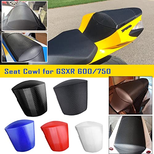 FATExpress Motorcycle Carbon Pattern Rear Passenger Pillion Solo Fairing Tail Cover Rear Seat Cowl for Su.zuki GSXR600 GSXR750 GSXR GSX-R 600 750 2011-2015 2016 2017 2018 2019 2020 2021 2022 2023 (Matte Black) - Image 5